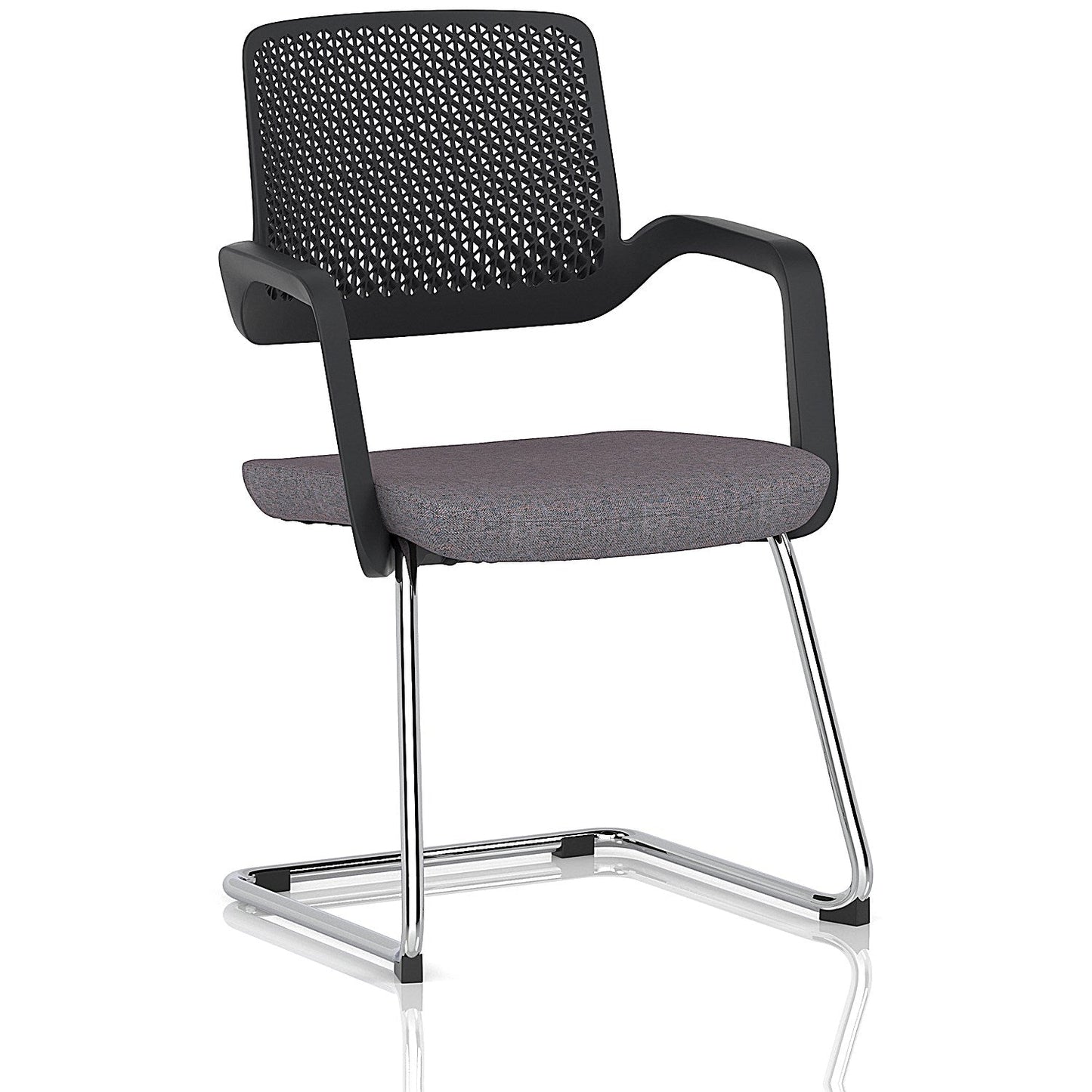 Cosmo Cantilever Chair Black Frame Bespoke Colour Seat Rivet Fuse Easy2Order : KCUP4614