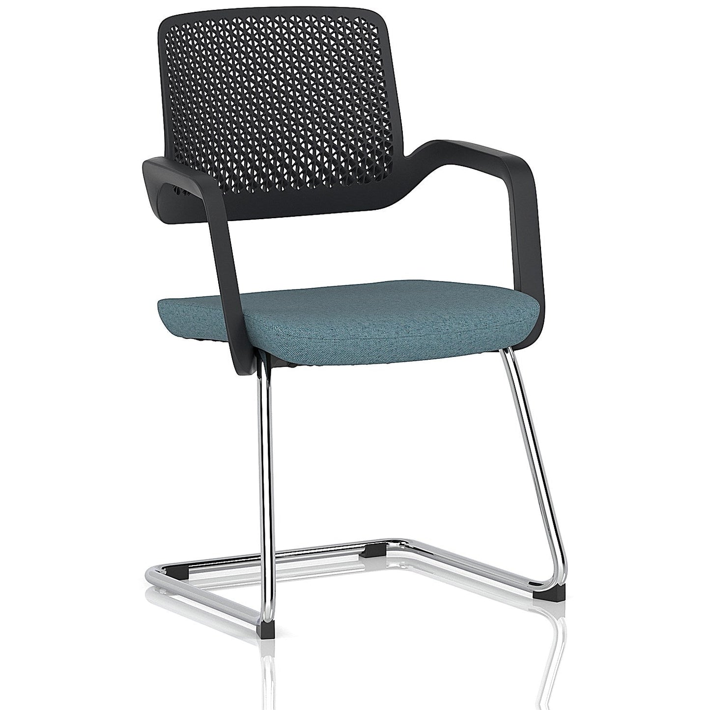 Cosmo Cantilever Chair Black Frame Bespoke Colour Seat Rivet Quench Easy2Order : KCUP4615