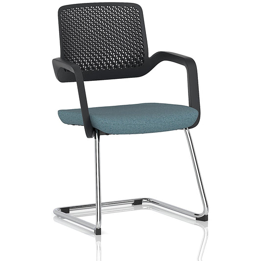 Cosmo Cantilever Chair Black Frame Bespoke Colour Seat Rivet Quench Easy2Order : KCUP4615