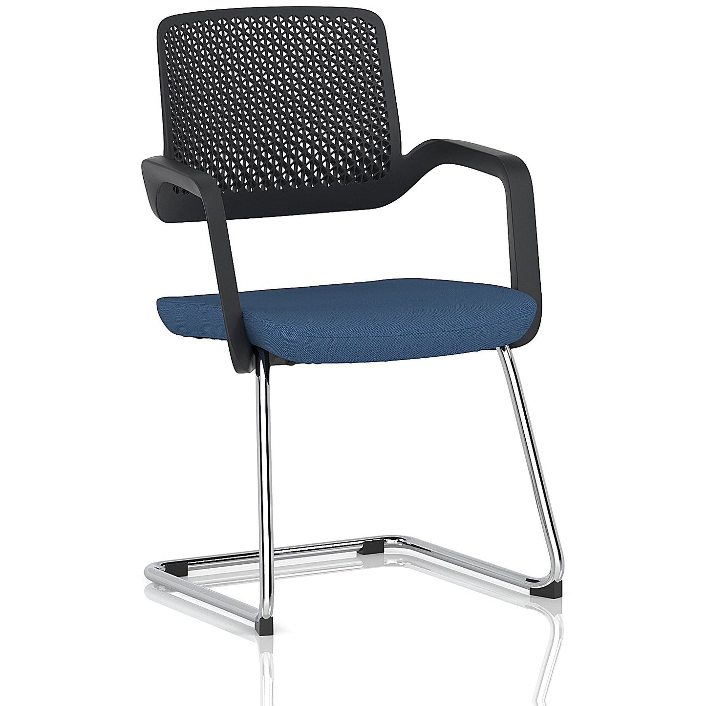 Cosmo Cantilever Chair Black Frame Bespoke Colour Seat Quest Limpet Easy2Order : KCUP4619