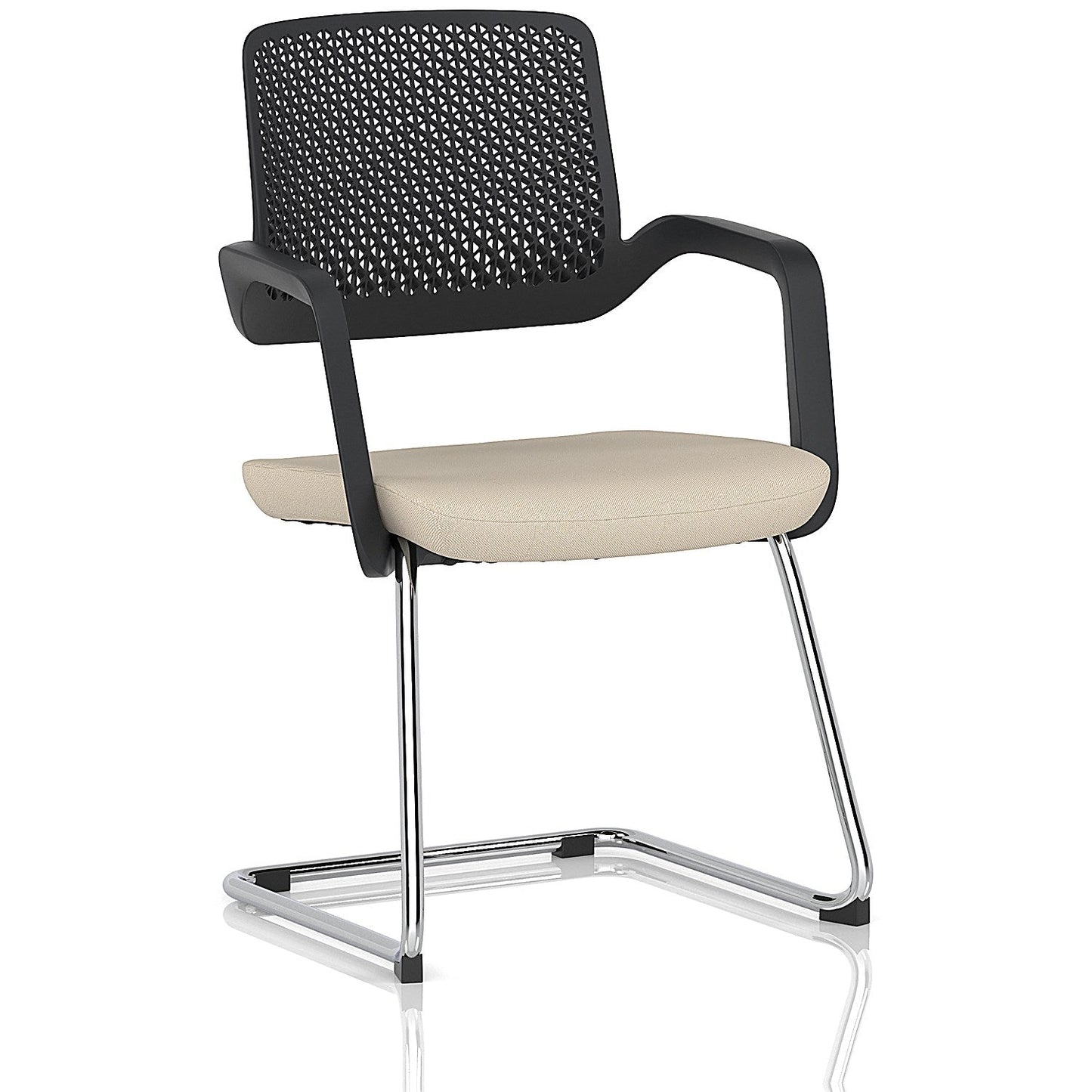 Cosmo Cantilever Chair Black Frame Bespoke Colour Seat Quest Shell Easy2Order : KCUP4622