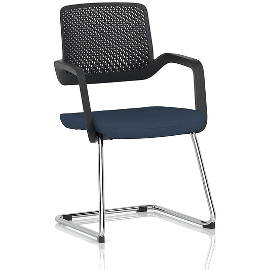 Cosmo Cantilever Chair Black Frame Bespoke Colour Seat Quest Whelk Easy2Order : KCUP4624