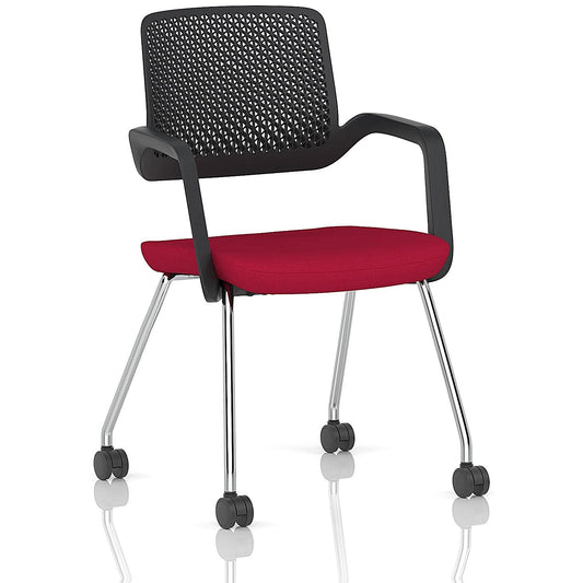 Cosmo Training Chair Black Frame Bespoke Colour Seat Bergamot Cherry Easy2Order : KCUP4645