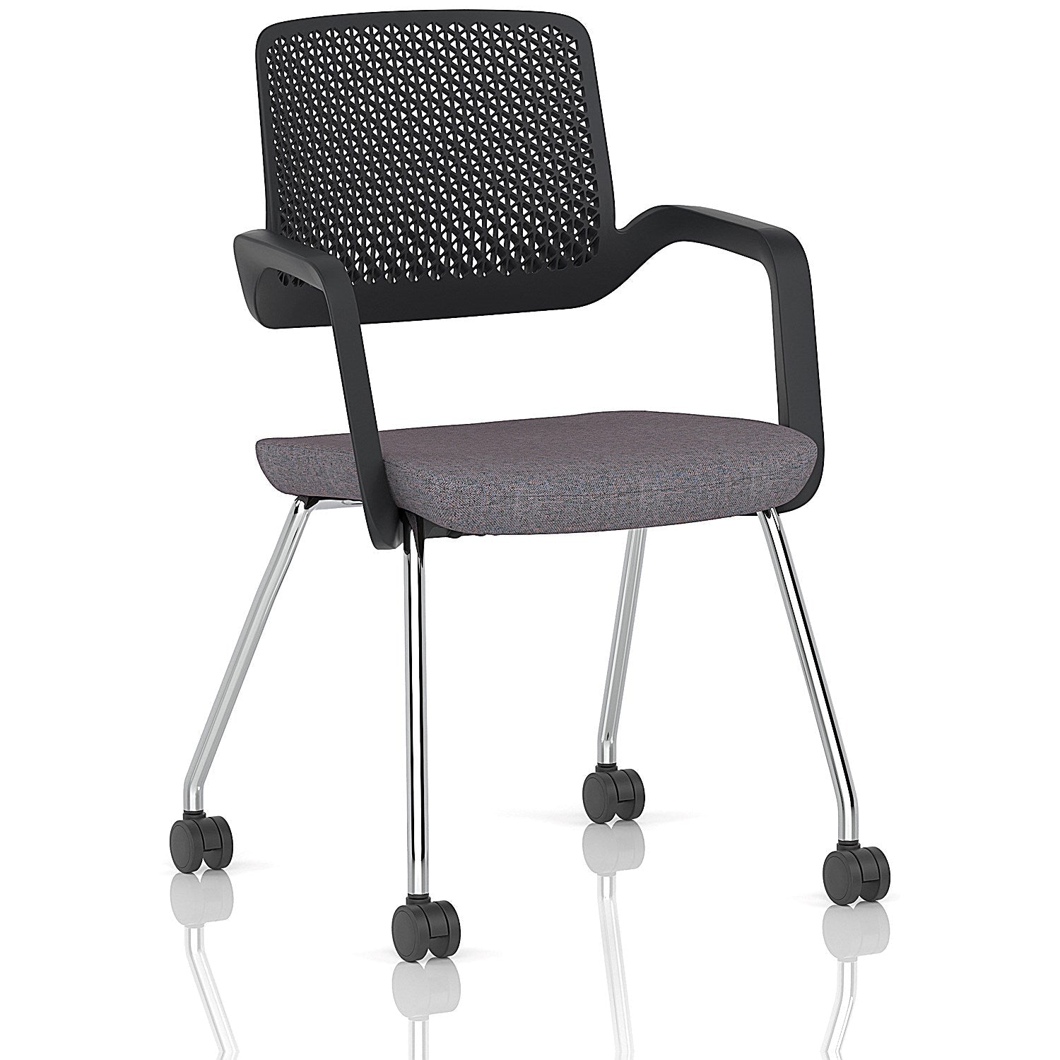 Cosmo Training Chair Black Frame Bespoke Colour Seat Rivet Fuse Easy2Order : KCUP4654