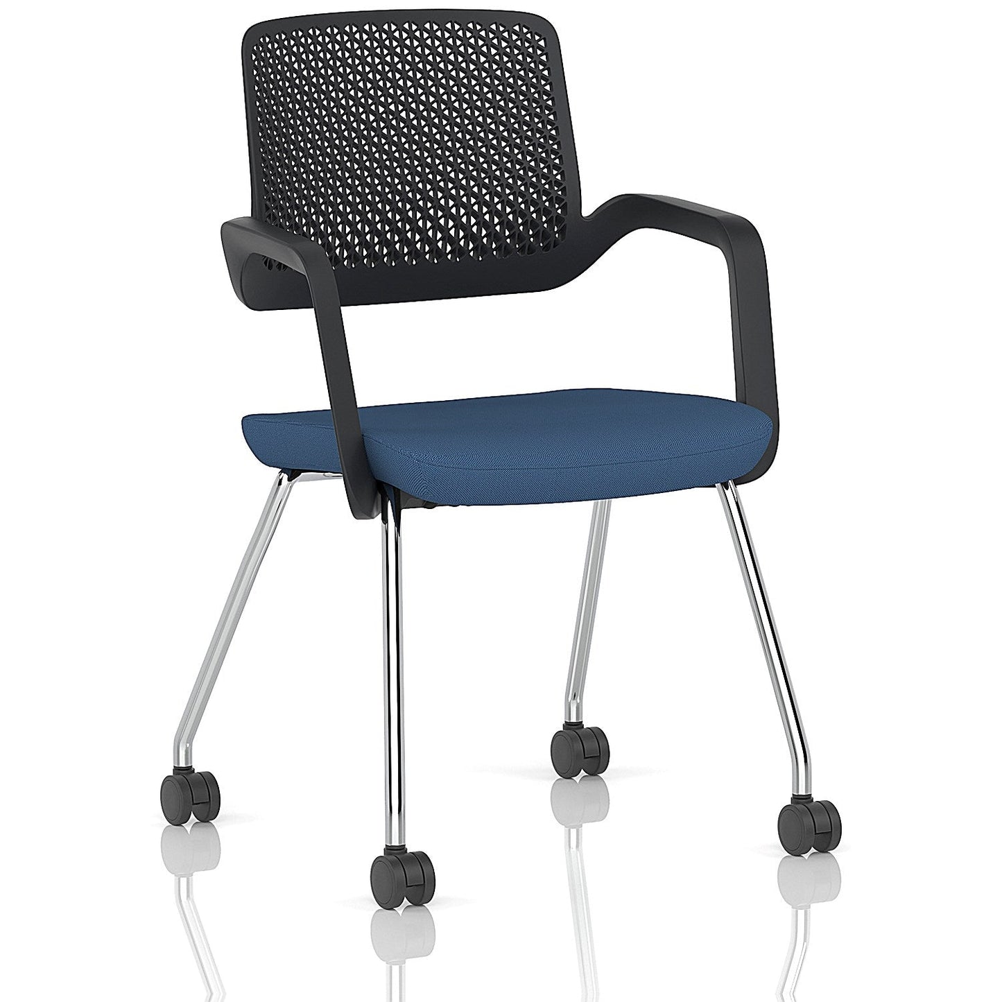 Cosmo Training Chair Black Frame Bespoke Colour Seat Quest Limpet Easy2Order : KCUP4659