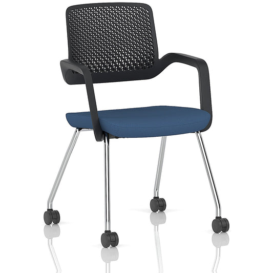 Cosmo Training Chair Black Frame Bespoke Colour Seat Quest Limpet Easy2Order : KCUP4659
