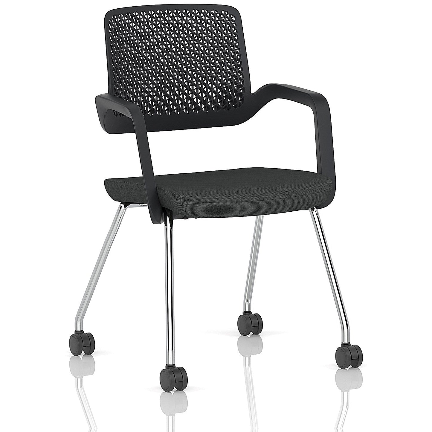 Cosmo Training Chair Black Frame Bespoke Colour Seat Quest Mussel Easy2Order : KCUP4660