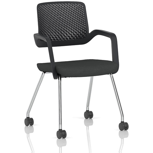 Cosmo Training Chair Black Frame Bespoke Colour Seat Quest Mussel Easy2Order : KCUP4660