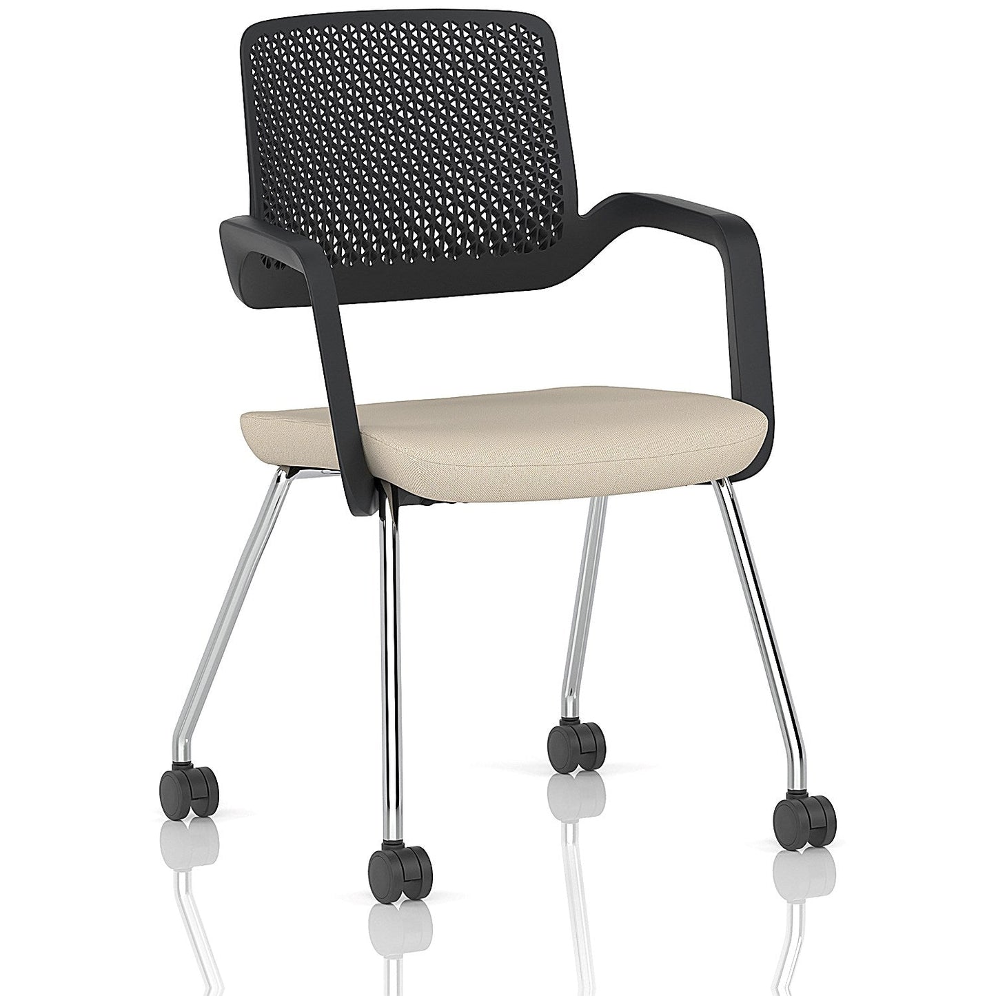 Cosmo Training Chair Black Frame Bespoke Colour Seat Quest Salt Easy2Order : KCUP4661