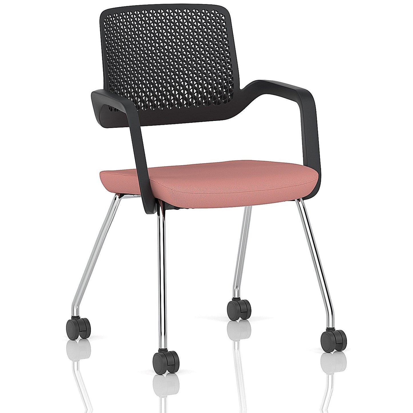 Cosmo Training Chair Black Frame Bespoke Colour Seat Quest Shrimp Easy2Order : KCUP4663
