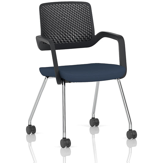 Cosmo Training Chair Black Frame Bespoke Colour Seat Quest Whelk Easy2Order : KCUP4664