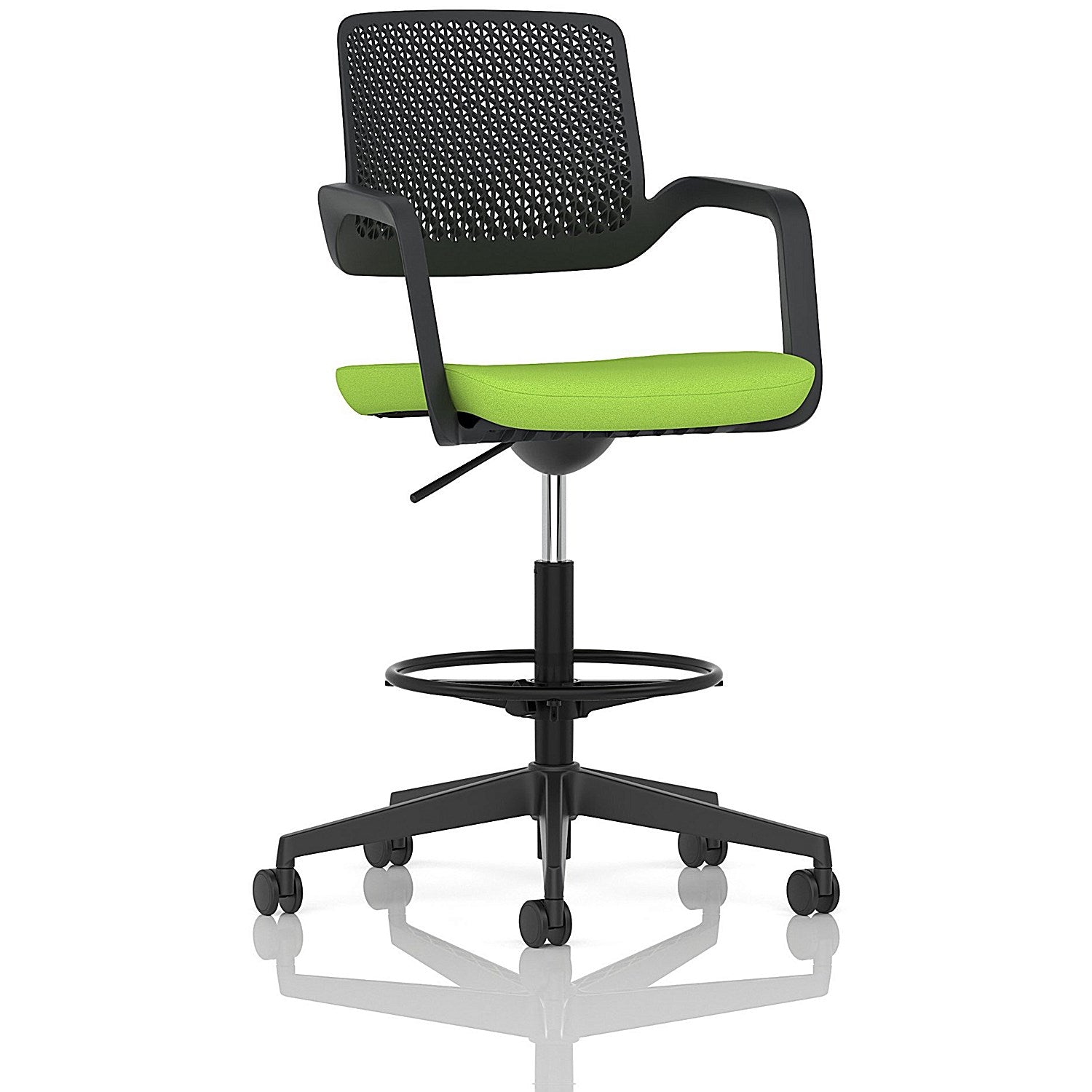 Cosmo Hi Rise Chair Black Frame Bespoke Colour Seat Myrrh Green Easy2Order : KCUP4688