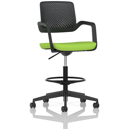 Cosmo Hi Rise Chair Black Frame Bespoke Colour Seat Myrrh Green Easy2Order : KCUP4688