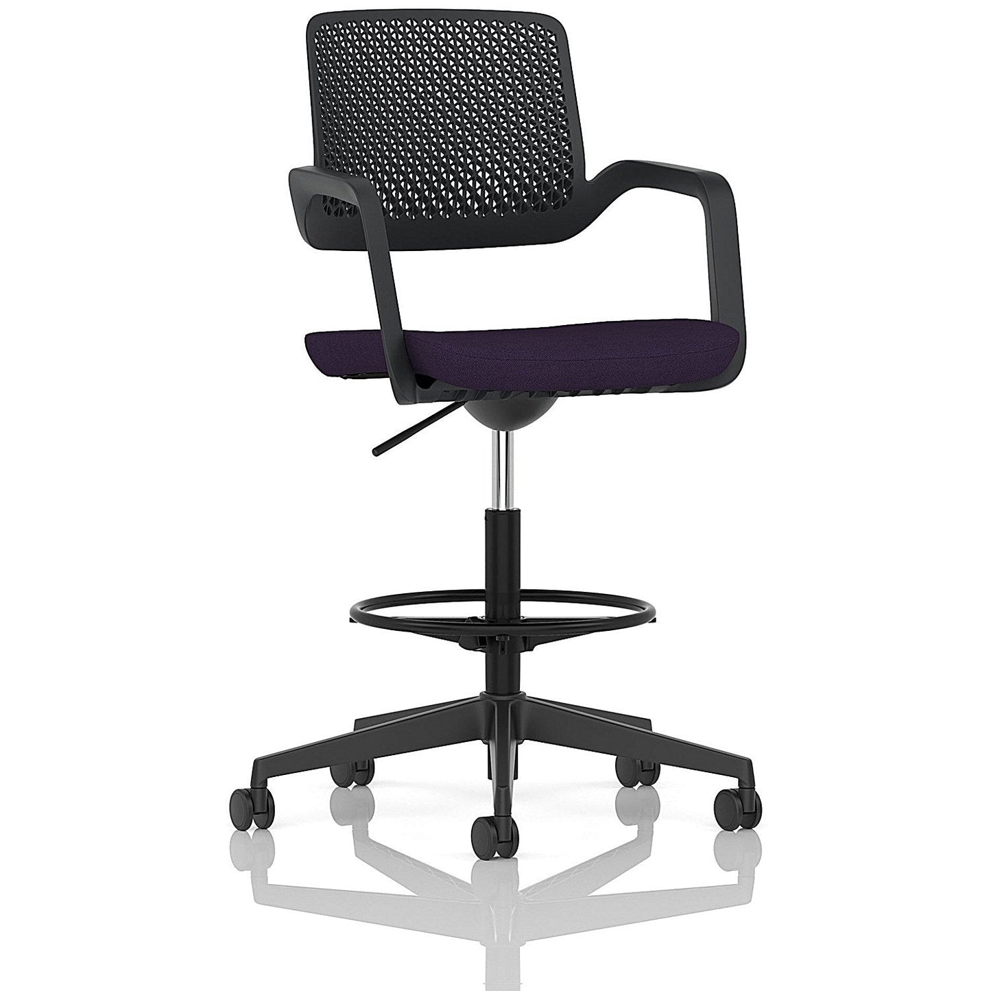 Cosmo Hi Rise Chair Black Frame Bespoke Colour Seat Tansy Purple Easy2Order : KCUP4692