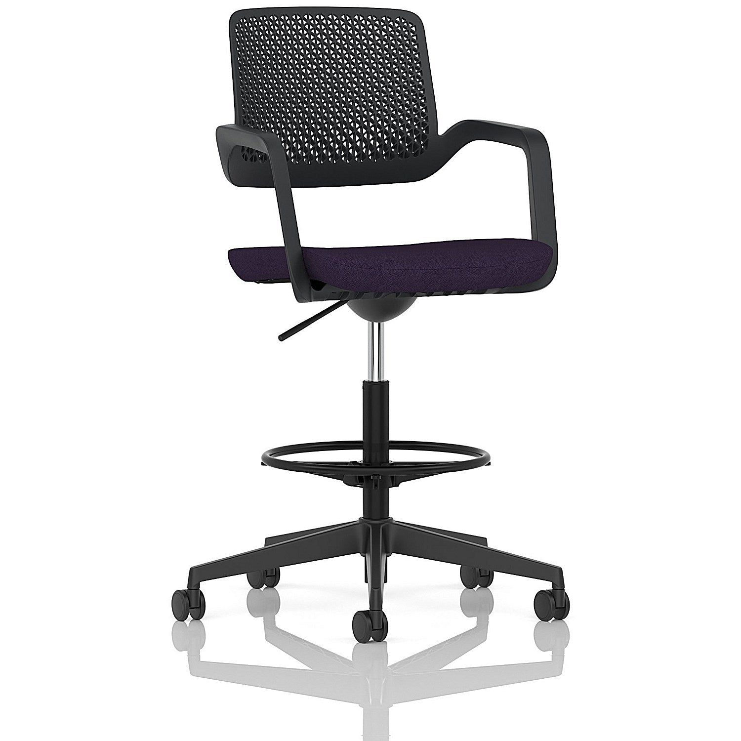 Cosmo Hi Rise Chair Black Frame Bespoke Colour Seat Tansy Purple Easy2Order : KCUP4692