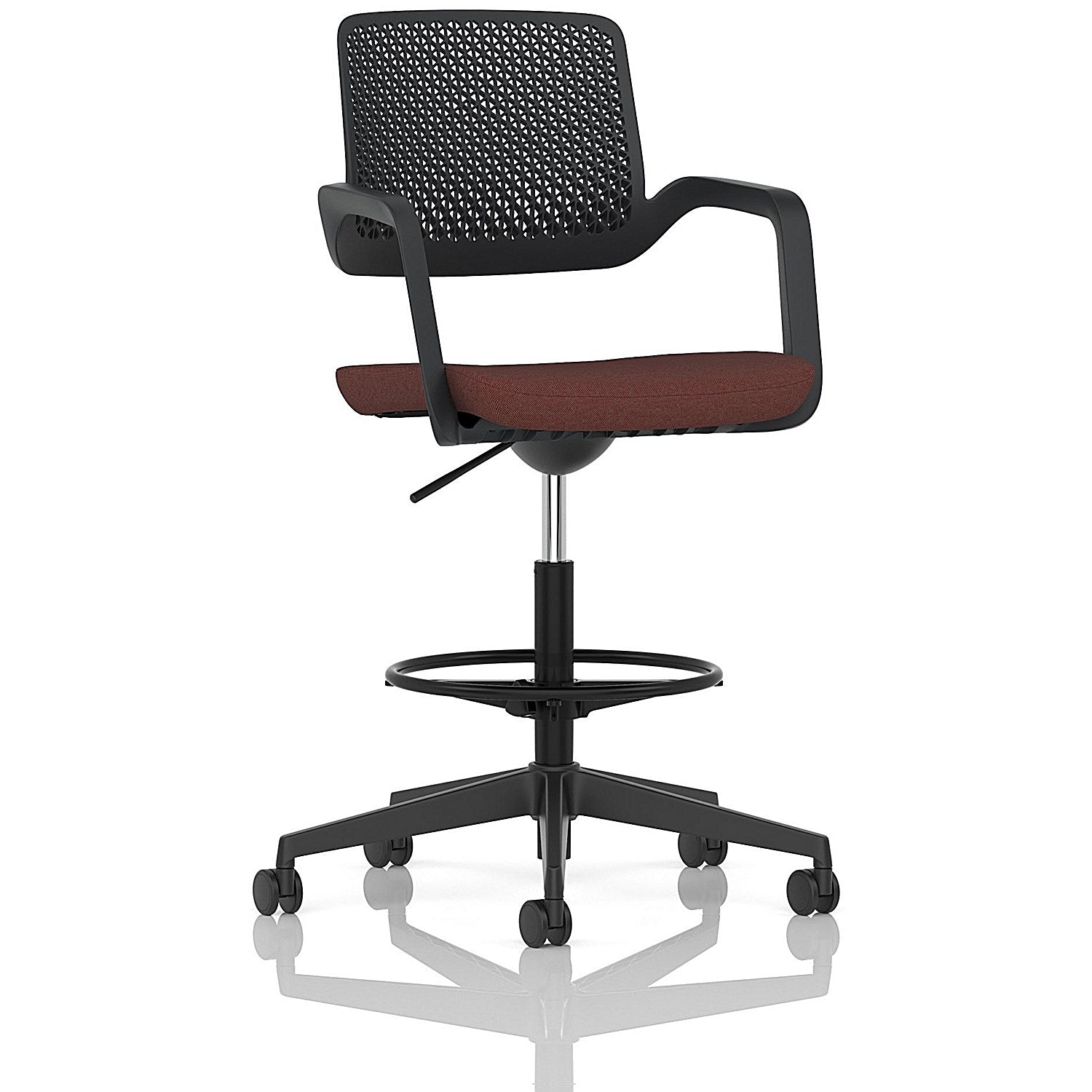 Cosmo Hi Rise Chair Black Frame Bespoke Colour Seat Rivet Forge Easy2Order : KCUP4693