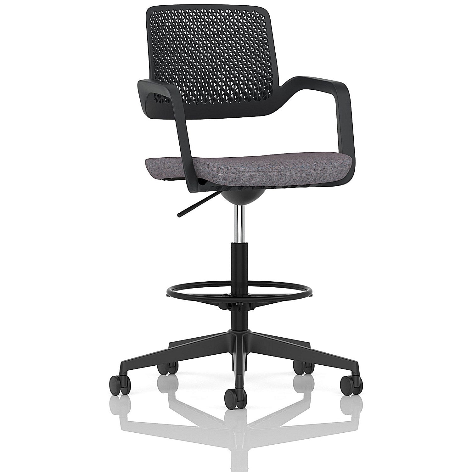 Cosmo Hi Rise Chair Black Frame Bespoke Colour Seat Rivet Fuse Easy2Order : KCUP4694
