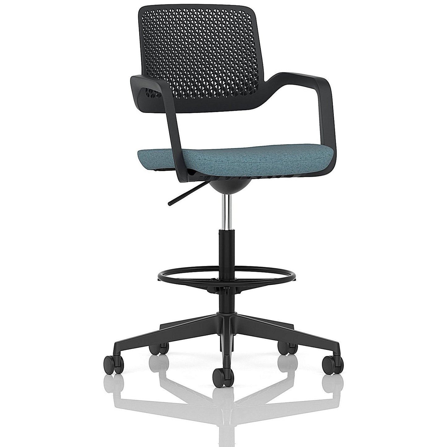 Cosmo Hi Rise Chair Black Frame Bespoke Colour Seat Rivet Quench Easy2Order : KCUP4695
