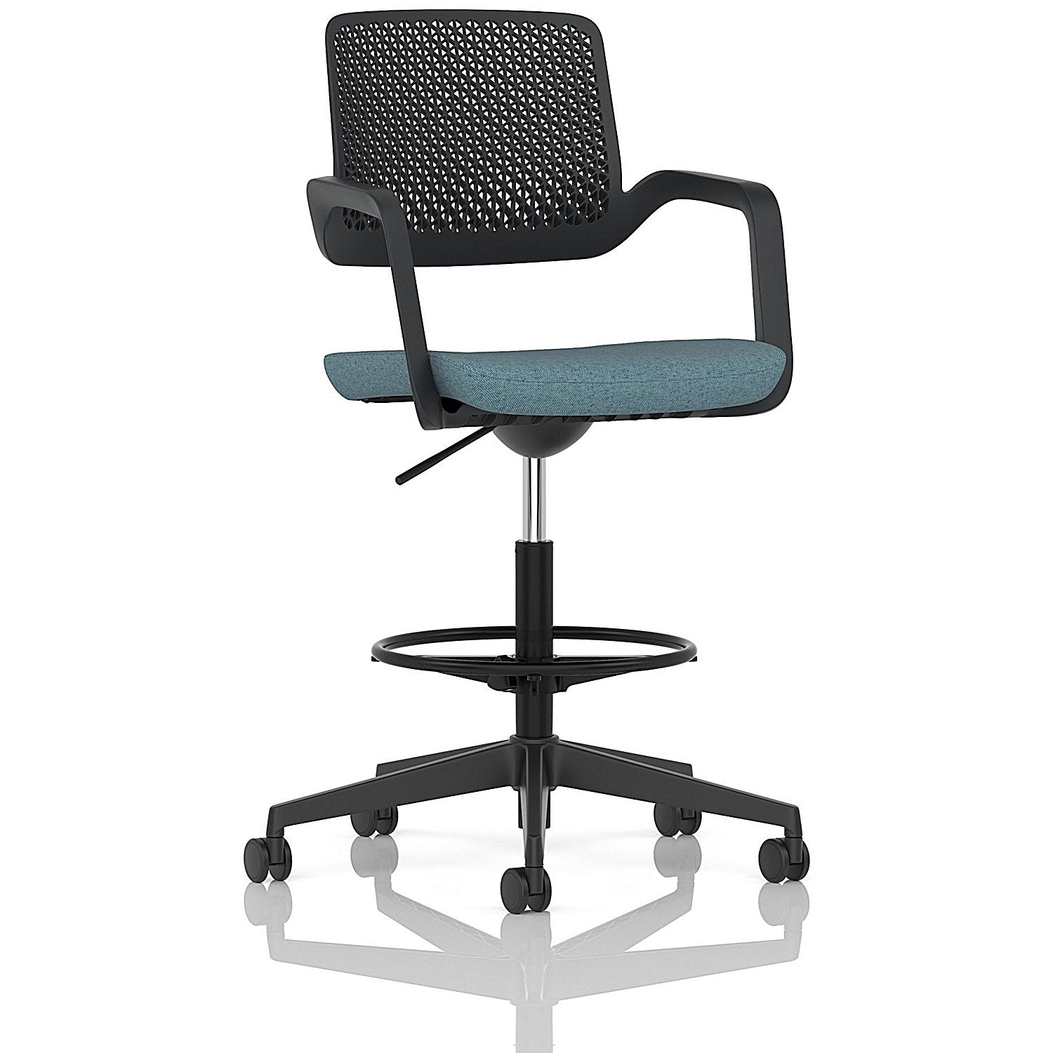 Cosmo Hi Rise Chair Black Frame Bespoke Colour Seat Rivet Quench Easy2Order : KCUP4695