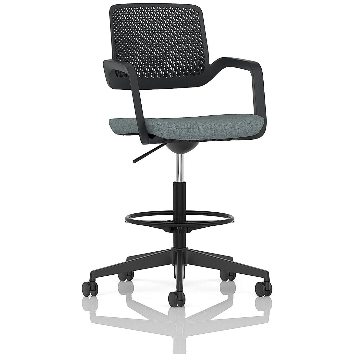 Cosmo Hi Rise Chair Black Frame Bespoke Colour Seat Rivet Tensile Easy2Order : KCUP4696