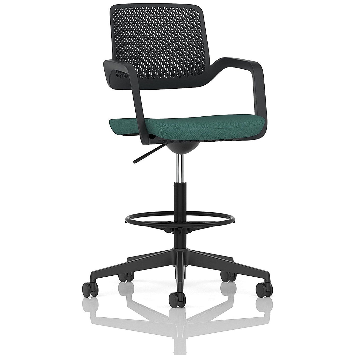 Cosmo Hi Rise Chair Black Frame Bespoke Colour Seat Quest Kelp Easy2Order : KCUP4698
