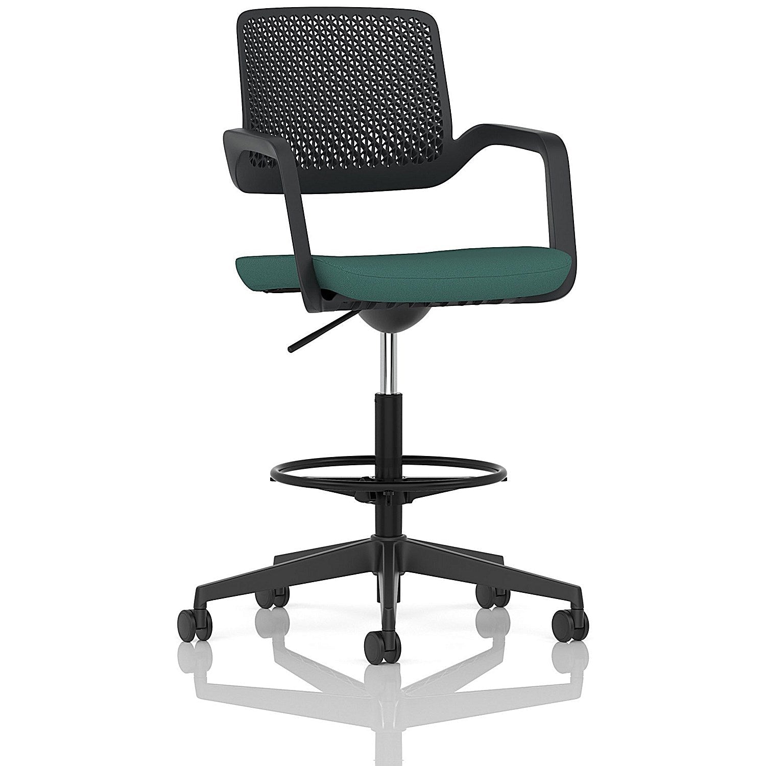 Cosmo Hi Rise Chair Black Frame Bespoke Colour Seat Quest Kelp Easy2Order : KCUP4698
