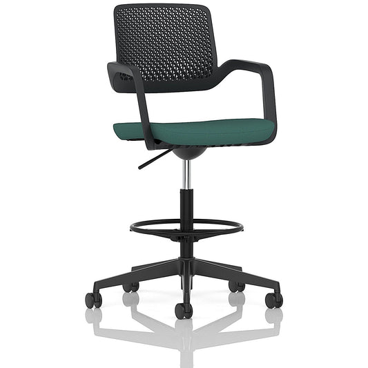 Cosmo Hi Rise Chair Black Frame Bespoke Colour Seat Quest Kelp Easy2Order : KCUP4698