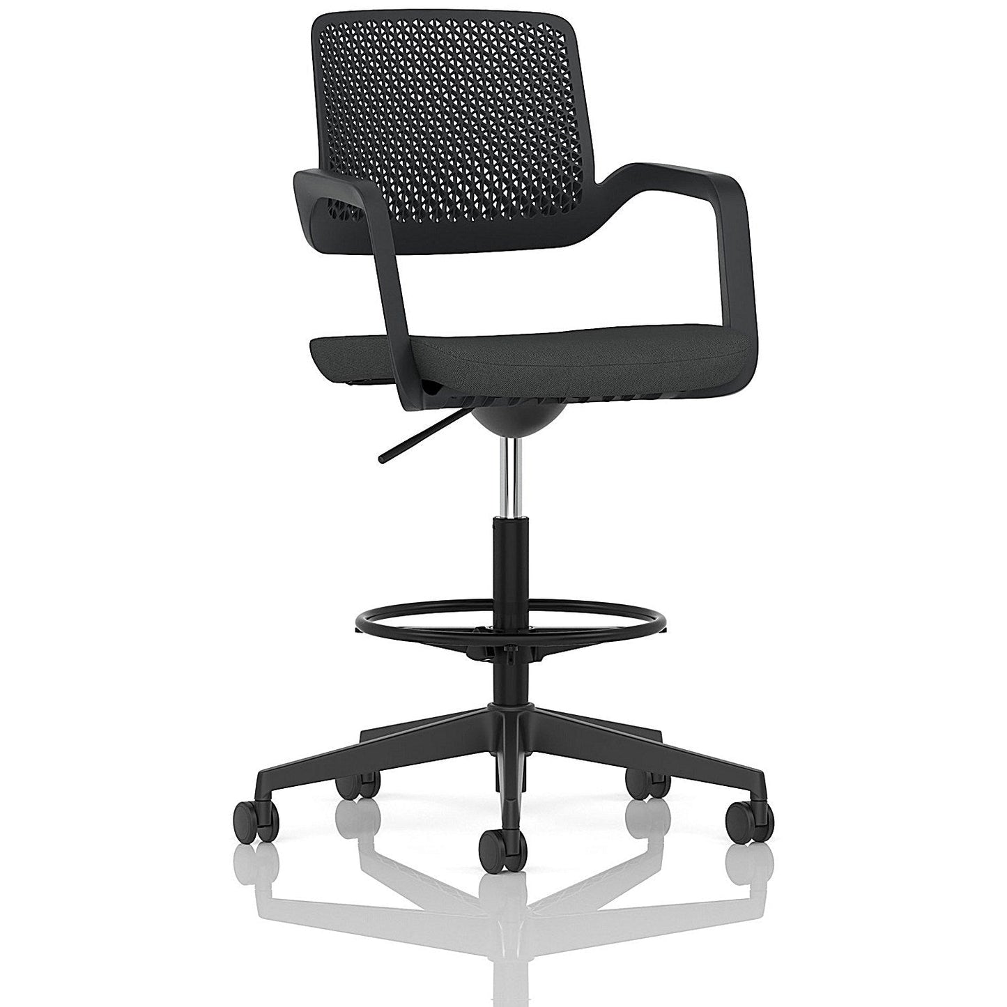 Cosmo Hi Rise Chair Black Frame Bespoke Colour Seat Quest Mussel Easy2Order : KCUP4700