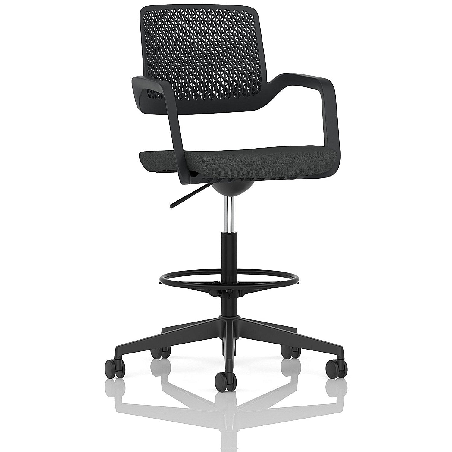 Cosmo Hi Rise Chair Black Frame Bespoke Colour Seat Quest Mussel Easy2Order : KCUP4700