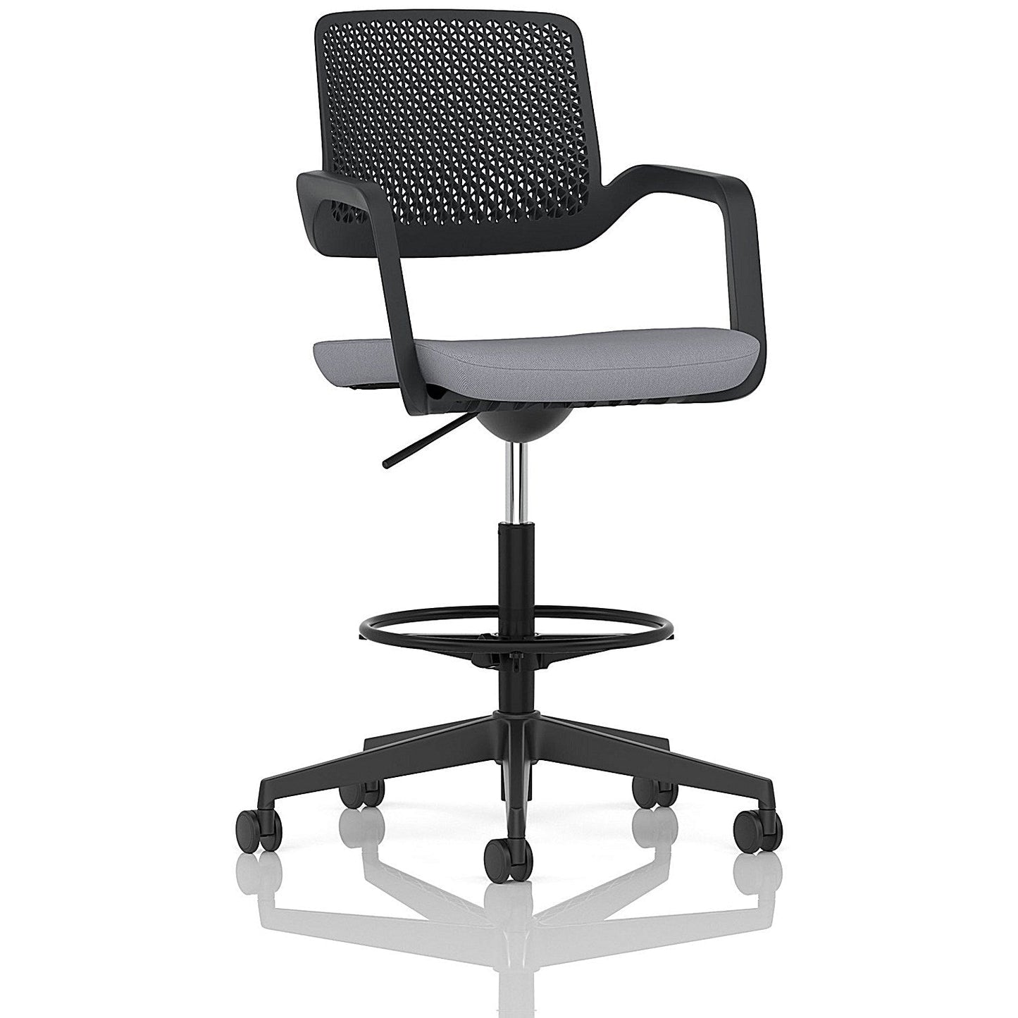 Cosmo Hi Rise Chair Black Frame Bespoke Colour Seat Quest Shell Easy2Order : KCUP4702