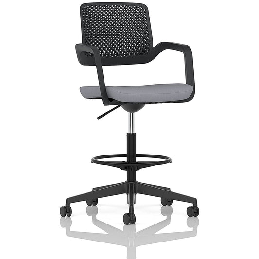 Cosmo Hi Rise Chair Black Frame Bespoke Colour Seat Quest Shell Easy2Order : KCUP4702
