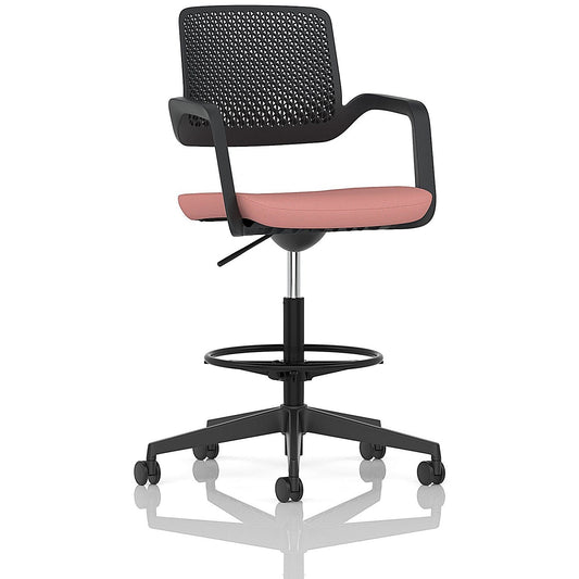 Cosmo Hi Rise Chair Black Frame Bespoke Colour Seat Quest Shrimp Easy2Order : KCUP4703