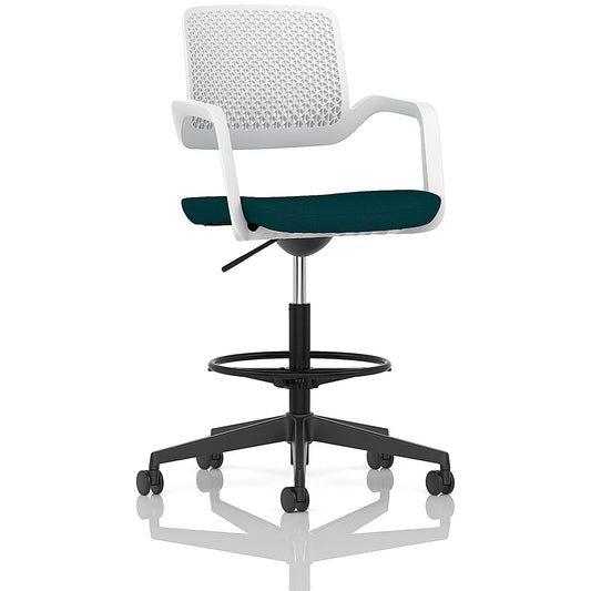 Cosmo Hi Rise Chair White Frame Bespoke Colour Seat Maringa Teal Easy2Order : KCUP4707