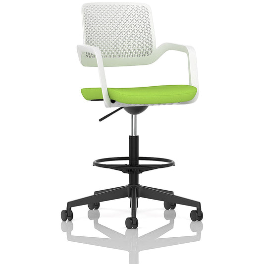 Cosmo Hi Rise Chair White Frame Bespoke Colour Seat Myrrh Green Easy2Order : KCUP4708