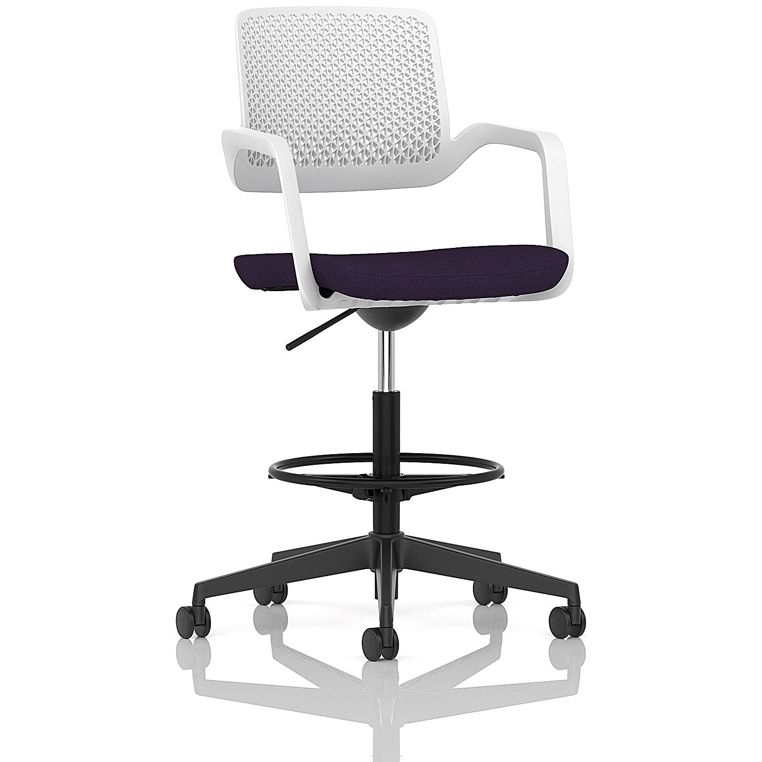Cosmo Hi Rise Chair White Frame Bespoke Colour Seat Tansy Purple Easy2Order : KCUP4712