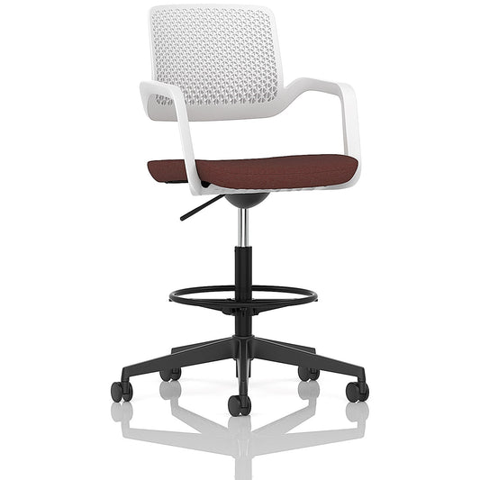 Cosmo Hi Rise Chair White Frame Bespoke Colour Seat Rivet Forge Easy2Order : KCUP4713