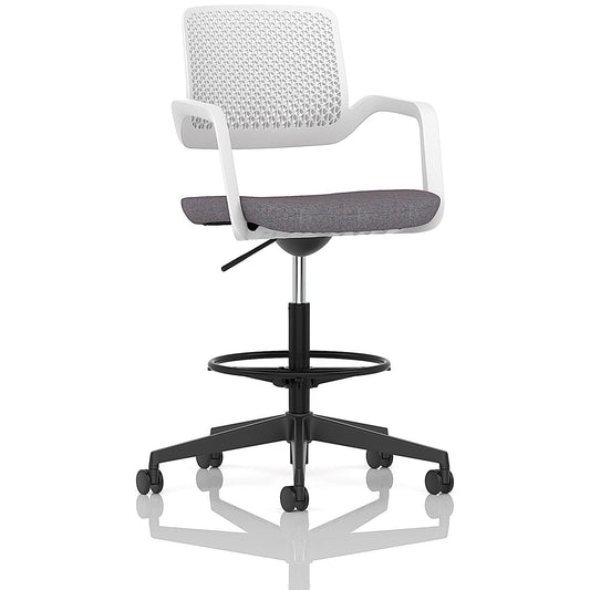 Cosmo Hi Rise Chair White Frame Bespoke Colour Seat Rivet Fuse Easy2Order : KCUP4714