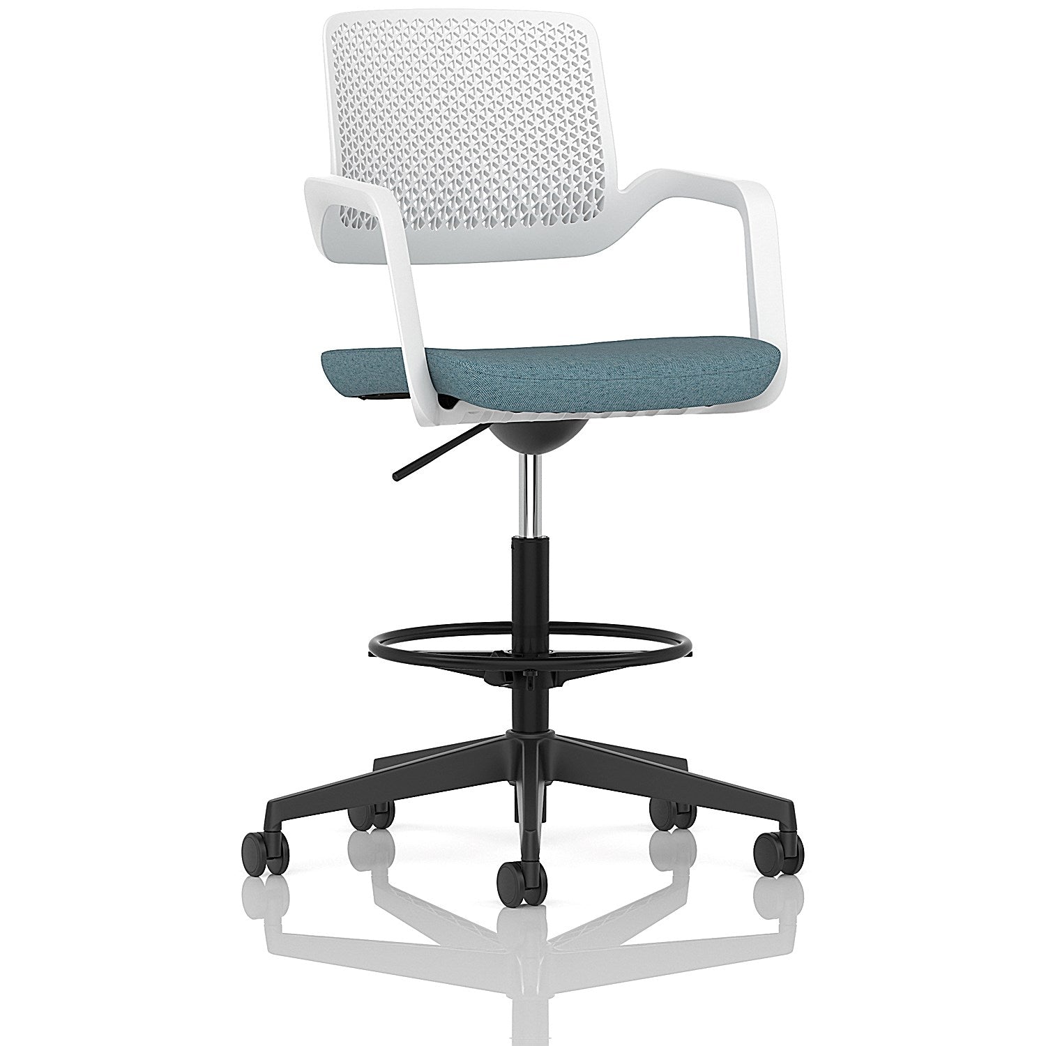 Cosmo Hi Rise Chair White Frame Bespoke Colour Seat Rivet Quench Easy2Order : KCUP4715