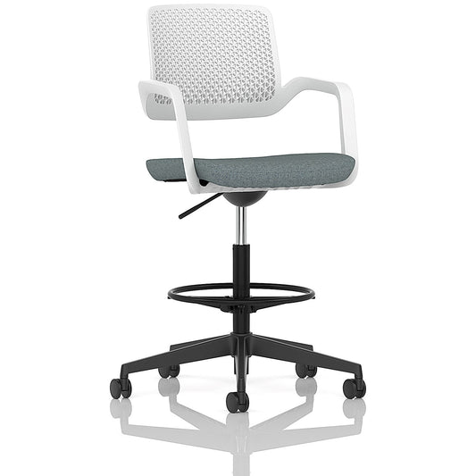Cosmo Hi Rise Chair White Frame Bespoke Colour Seat Rivet Tensile Easy2Order : KCUP4716