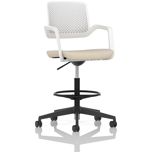 Cosmo Hi Rise Chair White Frame Bespoke Colour Seat Quest Salt Easy2Order : KCUP4721