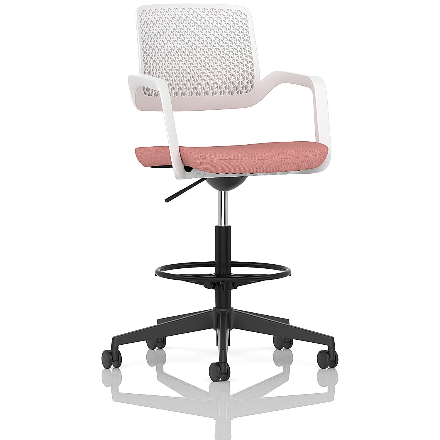Cosmo Hi Rise Chair White Frame Bespoke Colour Seat Quest Shrimp Easy2Order : KCUP4723