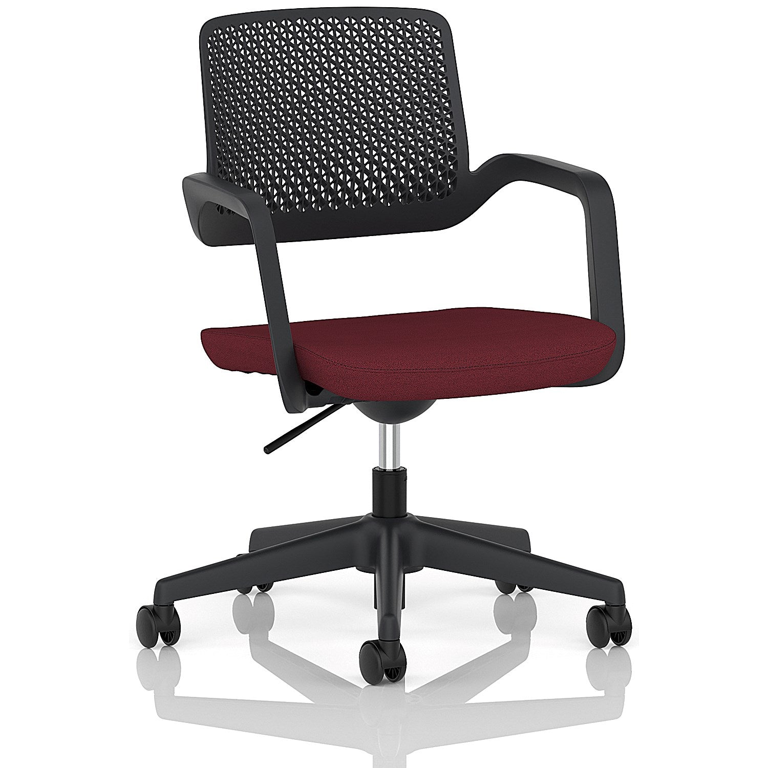 Cosmo Task Operator Chair Black Frame Bespoke Colour Seat Ginseng Chilli Easy2Order : KCUP4726