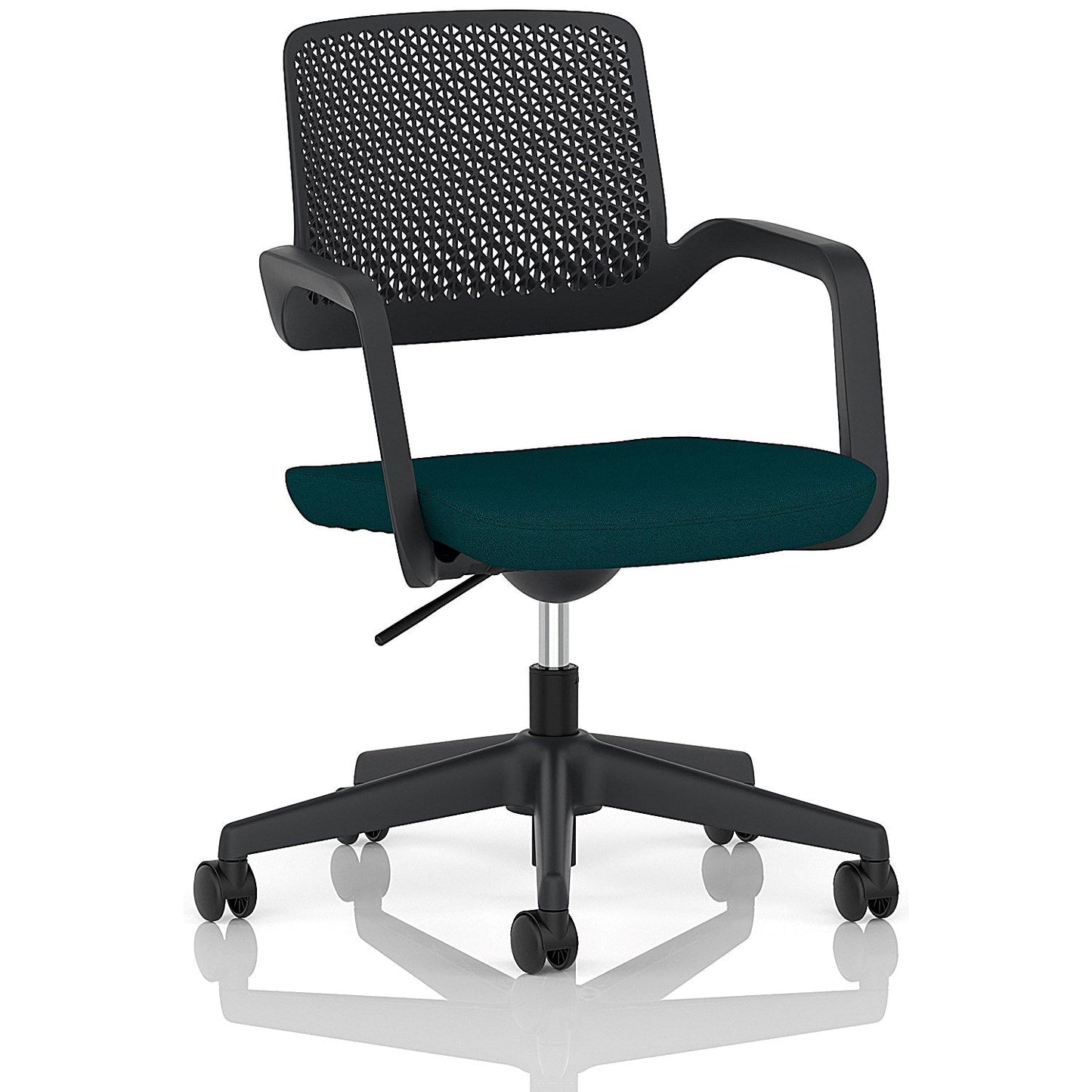 Cosmo Task Operator Chair Black Frame Bespoke Colour Seat Maringa Teal Easy2Order : KCUP4727