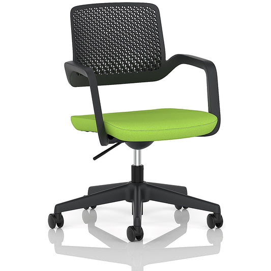 Cosmo Task Operator Chair Black Frame Bespoke Colour Seat Myrrh Green Easy2Order : KCUP4728