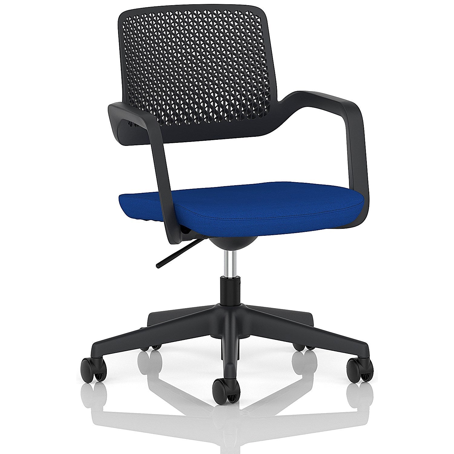 Cosmo Task Operator Chair Black Frame Bespoke Colour Seat Stevia Blue Easy2Order : KCUP4730