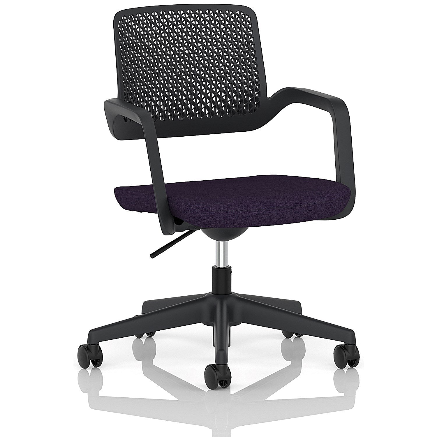 Cosmo Task Operator Chair Black Frame Bespoke Colour Seat Tansy Purple Easy2Order : KCUP4732