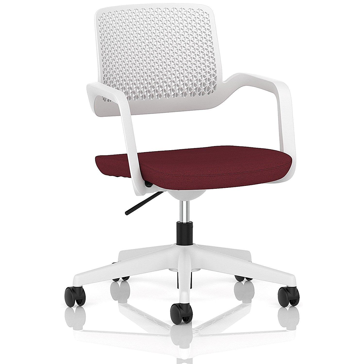 Cosmo Task Operator Chair White Frame Bespoke Colour Seat Ginseng Chilli Easy2Order : KCUP4746