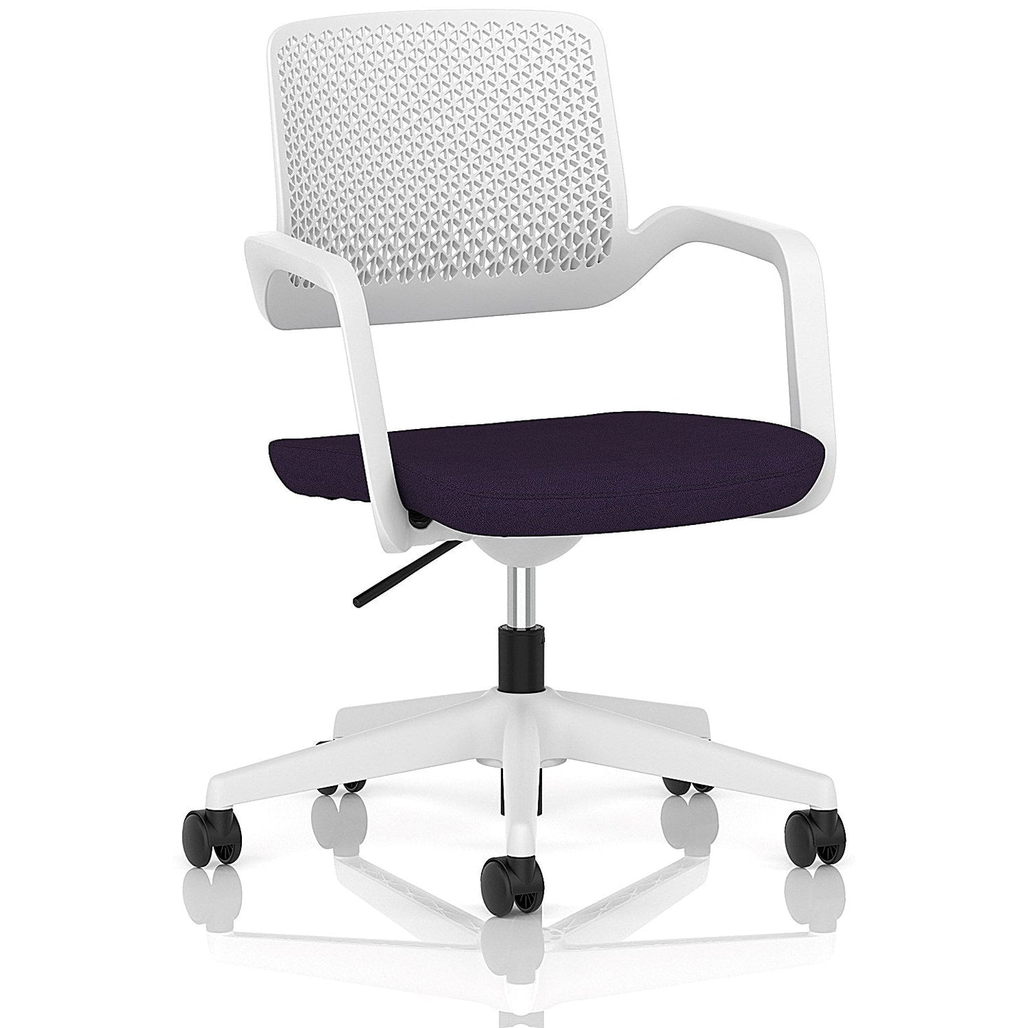 Cosmo Task Operator Chair White Frame Bespoke Colour Seat Tansy Purple Easy2Order : KCUP4752