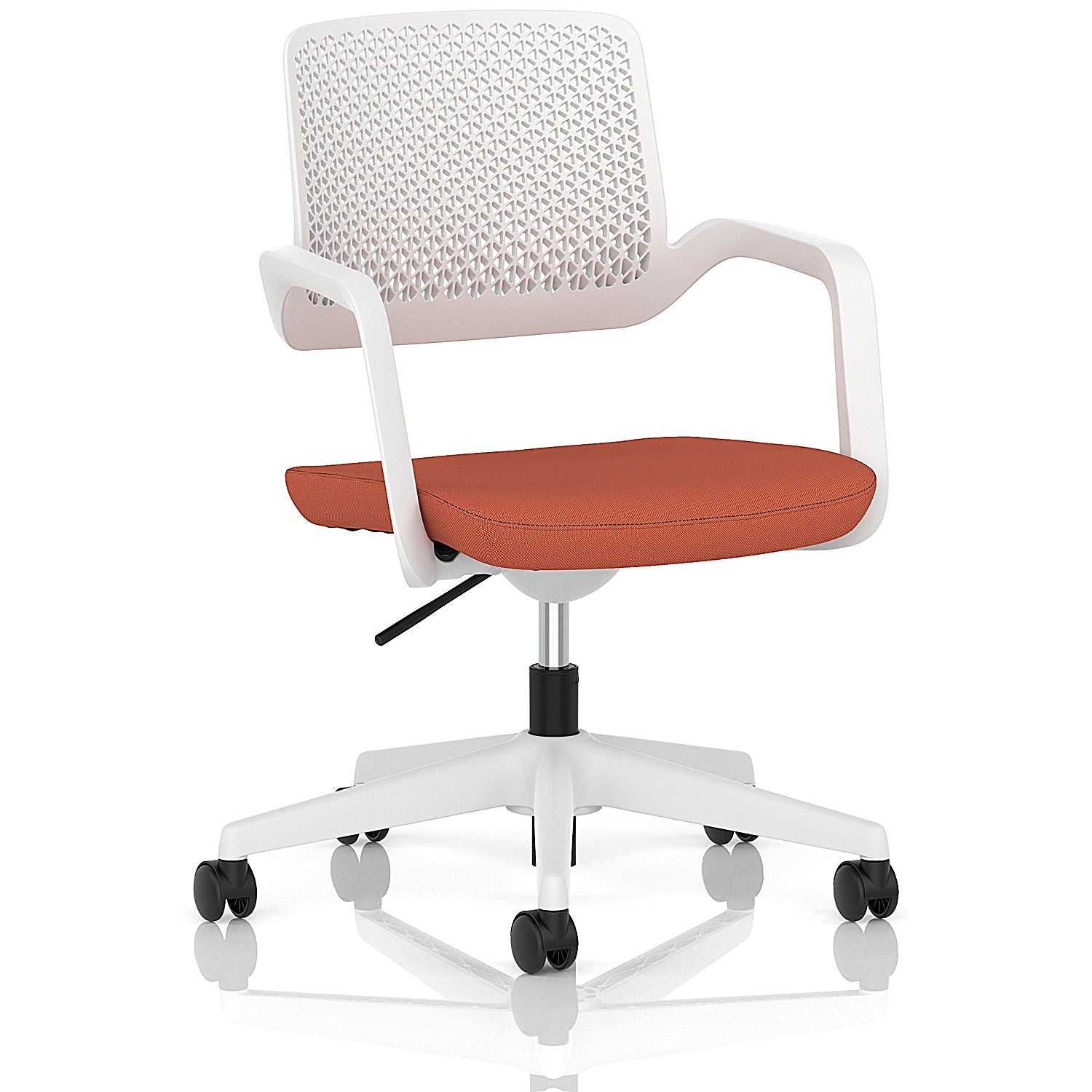 Cosmo Task Operator Chair White Frame Bespoke Colour Seat Quest Crab Easy2Order : KCUP4757