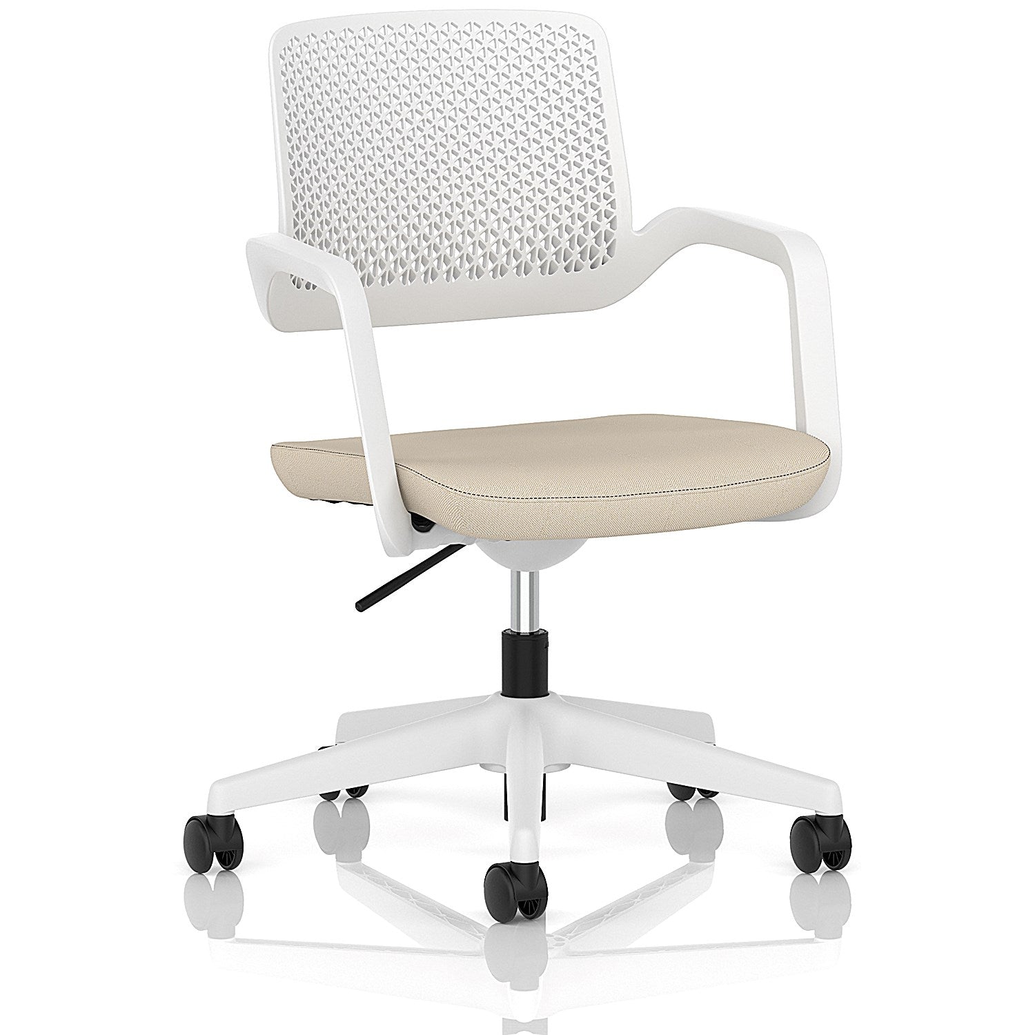 Cosmo Task Operator Chair White Frame Bespoke Colour Seat Quest Salt Easy2Order : KCUP4761